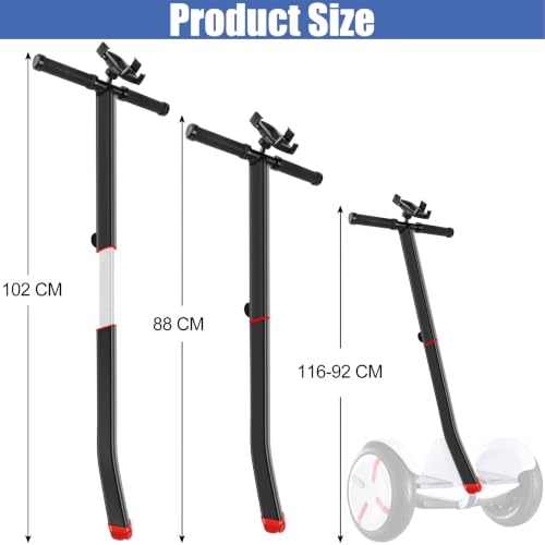ToLanbbt Adjustable Black Scooter Handlebar for Segway Ninebot Mini Pro with Phone Mount