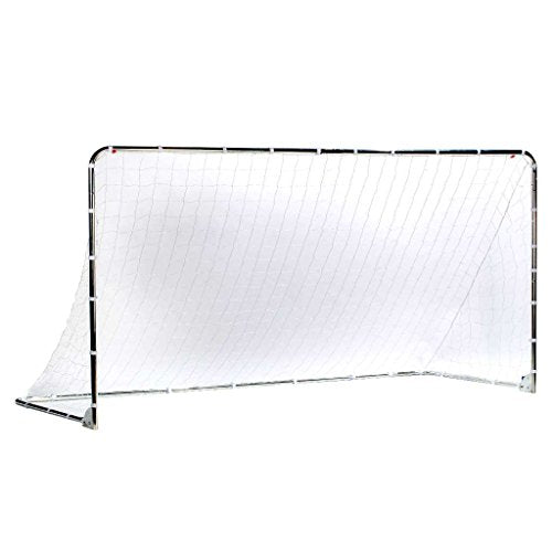 Franklin Sports Folding Steel Soccer Goal 12' x 6' - Silver, Quick Setup