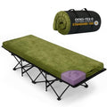 Green 75x30 Inch Memory Foam Camping Mattress Pad - 3 Inch Thick, Single
