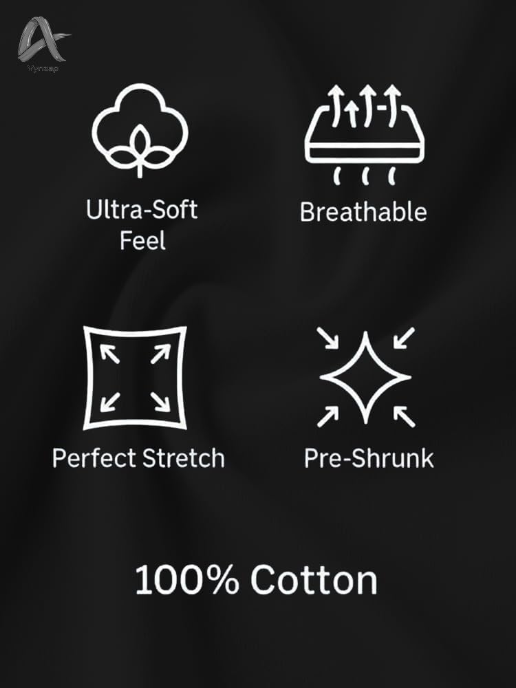 Skiennix Men's 100% Cotton Crew Neck T-Shirt - Premium Short Sleeve Casual Tees, Regular Fit