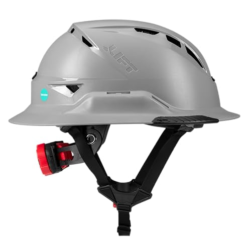 Lift Radix Full Brim Vented or Non-Vented Hard Hat with Emergency ID, Grey