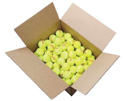 Tourna Pressureless Tennis Balls (144 Pack) - Durable Regulation Size & Bounce