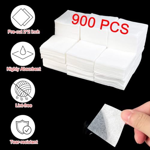 Gun Cleaning Supplies Kit - 900 Patches + 200 Cotton Swabs for Firearms - Variation: 900 Patches + 100 Pointed + 100 Round