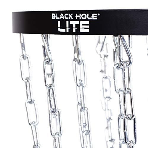 MVP Disc Sports Black Hole Lite Portable Disc Golf Basket - 24 Chains