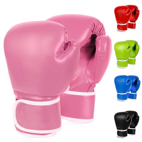 Kids Boxing Gloves for Boys Girls Youth Age 5-12 Pink No Pattern