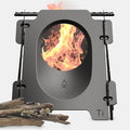 Ultralight Titanium Camping Wood Stove - Foldable Backpacking & Bushcraft Stove