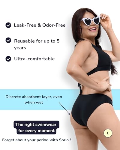 Heavy Flow Period Swimwear for Teens & Women Small Black - Water-Resistant Swimsuit