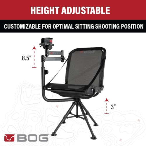 DeathGrip 360 Chair with Lightweight Aluminum Frame and Universal Gun Rest - Variation of THIS Listing