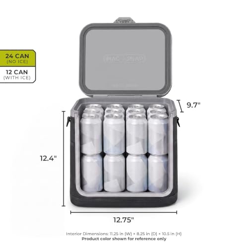 CORE Steel Blue 24 Can Leakproof No-Zip Magnetic Cooler with Hard Liner