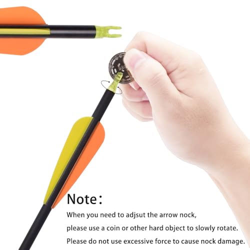28 Inch Orange Carbon Hunting Arrows with Removable 100 Grain Tips - Pack of 12