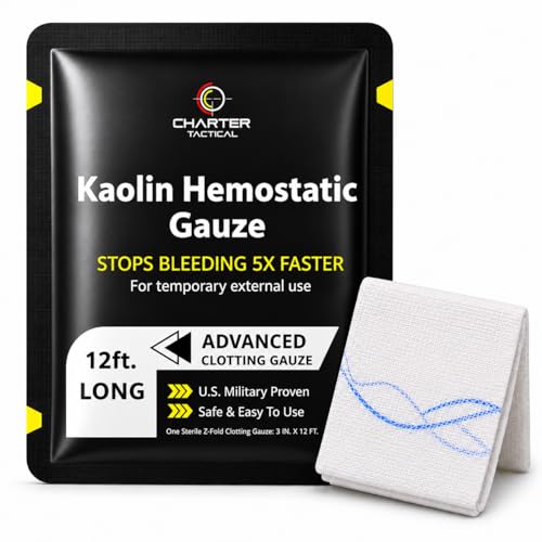 Hemostatic Gauze for Blood Clotting & Wound Packing - 1 Pack - Emergency First Aid