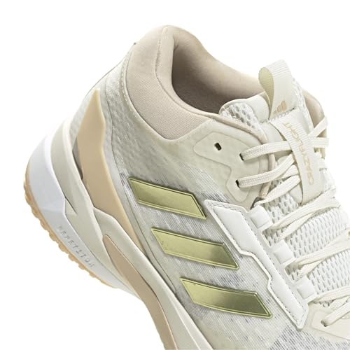 adidas Women's Crazyflight 6 Mid Indoor Sports Shoes Off White Gold 8.5