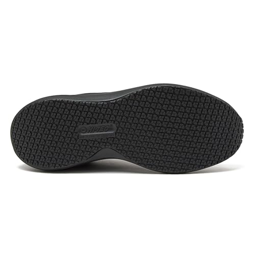 Men's Non-Slip Mesh Work Shoes - Water Resistant Food Service Sneakers, Wide Size 7-16, Black & Wide 11