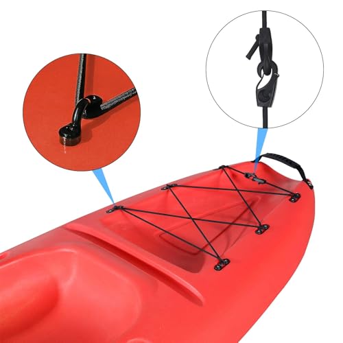 Kayak Tie Down Loops with Stainless Steel Rivets - Durable Anchors for Secure Rigging