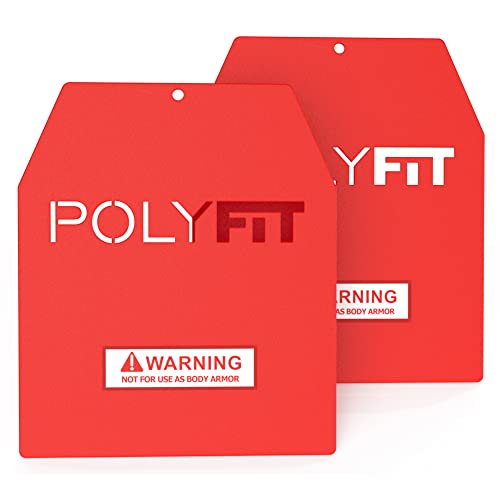 Polyfit 6 LB Red Weighted Vest Plates | Pack of 2 for Strength Training