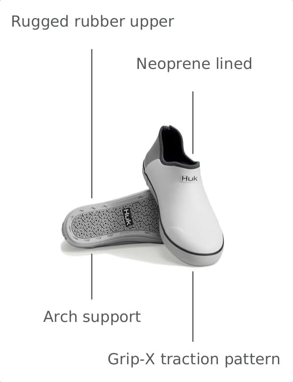 HUK Men's Rogue Wave Waterproof Fishing Shoes 11 White - Sport & Outdoor Gear