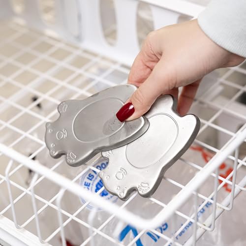 Stainless Steel Polar Bear Ice Packs Set of 2 - Food Safe, Reusable Lunch Cooler