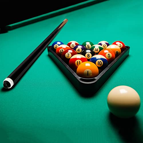 Wettarn 58 Inch Hardwood Pool Cues Set 12 Oz 13mm Tips Black, 8 Pack