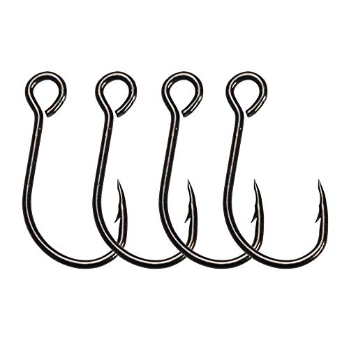 6# Fishing Hooks - 30 Pack Inline Single Replacement Hooks for Baits & Lures