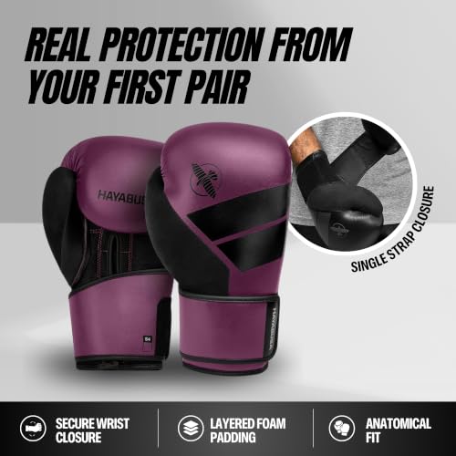 Hayabusa S4 Boxing Gloves 14oz Medium Wine - Sparring & Muay Thai Gear