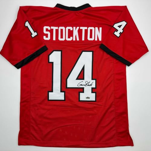 Gunner Stockton Georgia Autographed College Football Jersey Men's XL Reprint