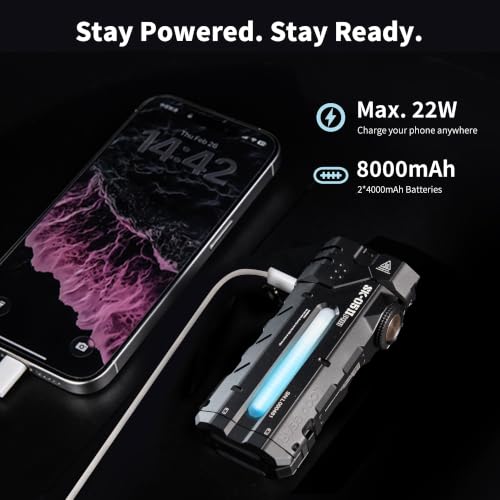 LOOP GEAR SK05 Pro 2 Black High-Lumen EDC Flashlight 5000LM, 410M Beam