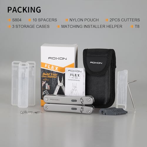 Roxon S804 Modular Multi-Tool with 9 Interchangeable Functions for EDC & Outdoor Use