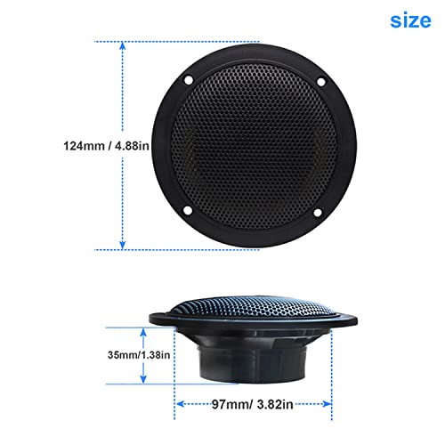Marine Waterproof Bluetooth Radio with 2 Marine Speakers - IPX6 Rated
