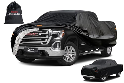 Kayme Heavy Duty Truck Cover for GMC Sierra 2002-2025 Double/Extended/Crew Cab Black