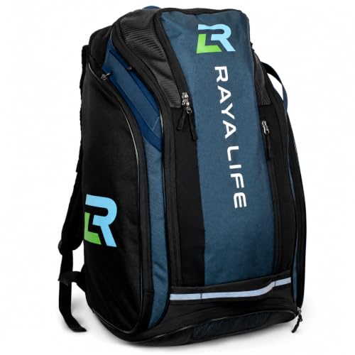 Navy/Black Oversized Waterproof Pickleball Backpack with Shoe Compartment & Fence Hook