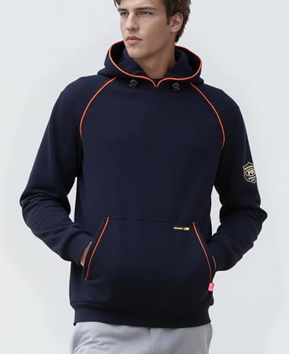 X-Large Navy BOCOMAL FR Heavyweight Fleece Hooded Work Sweatshirt