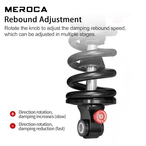 MEROCA 210mm Adjustable Air Spring Coil Over Shock Absorber 550lbs – Off-Road MTB, E-Mountain Bike