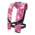 Pink Camouflage Inflatable Life Jacket for Adults - Auto-Inflate PFD Support 330 lbs