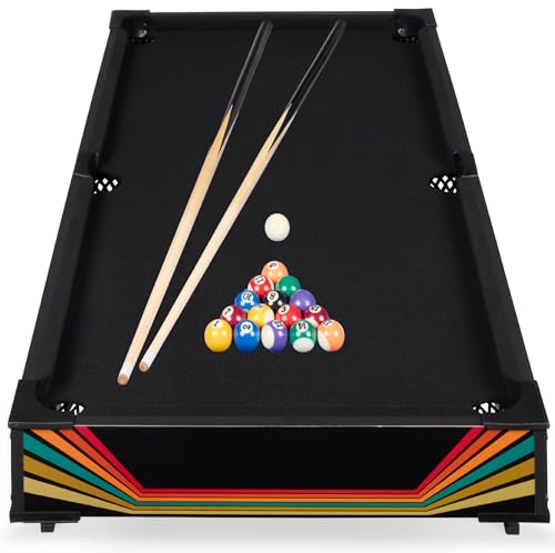 40-Inch Arcade Style Billiard Table for Kids & Family, Includes Cue Sticks & Balls