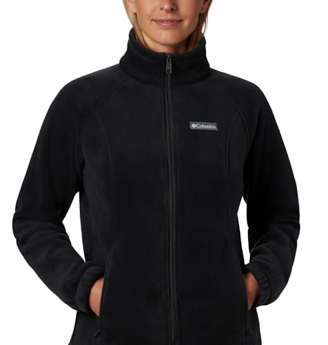 Columbia Women's Plus-Size Benton Springs Full Zip Fleece Jacket - Small, Black
