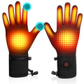 Rechargeable Heated Gloves for Men Women - Battery-Powered Winter Mitts with Touchscreen Compatibility - Black, Medium Variation