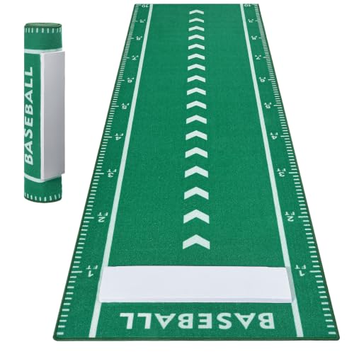 JOSTZHXIN Green Softball Pitching Mat 10x3FT Non-Slip Training Pad for Youth Baseball & Softball