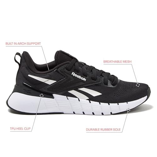 Reebok Nano Gym 1.0 Athletic Sneakers Women Black/White - Workout Shoes