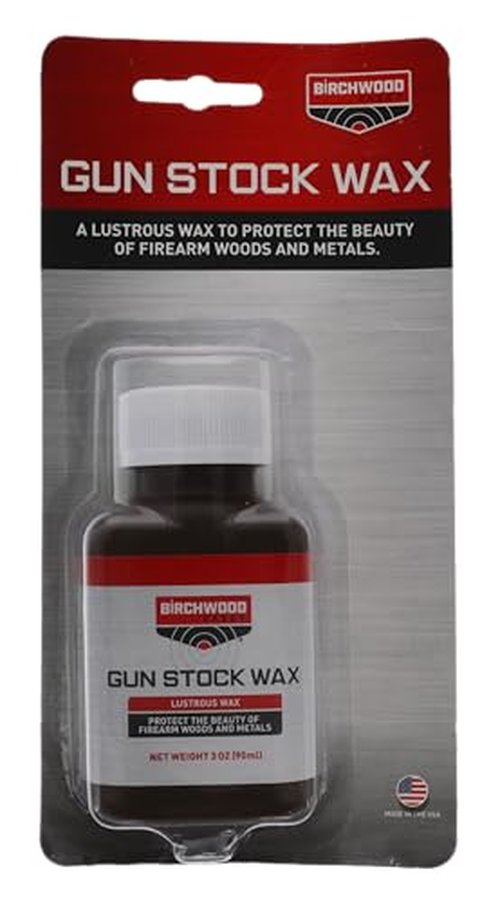 Birchwood Casey Easy-to-Use Gun Stock Wax for Gun Protection, Maintenance and Cleaning, 3 OZ Bottle