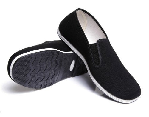 Men's Kung Fu Shoes Old Beijing Cloth Black 38 US 6.5 Men 8 Women