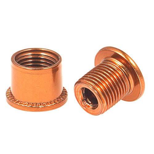 Chooee Double Chainring Bolts Set M8 Steel Orange for Bicycle Drivetrain
