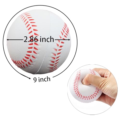 4 White Foam Baseballs Practice Training Balls for Beginners Safe Throwing