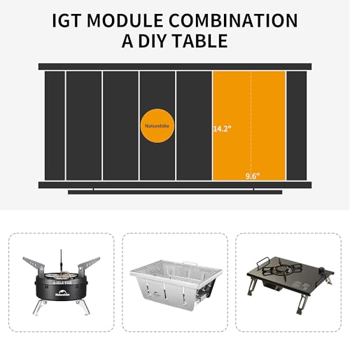 Ultralight Aluminum Camping Table with Foldable Design and IGT System for Outdoor Cooking and Picnic