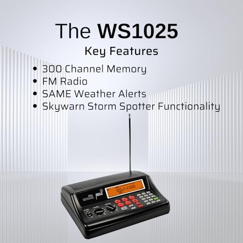 Analog Desktop Scanner with 200 Channels, Weather & Emergency Radio
