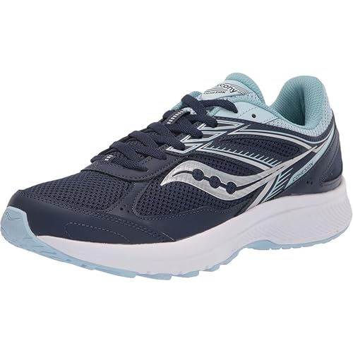 Saucony Women's Cohesion 14 Running Sneakers Navy Light Blue Size 9