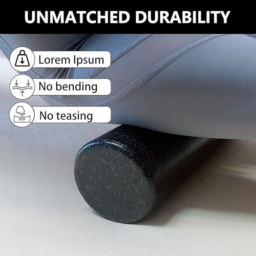 Travel Size Hard Foam Roller for Deep Tissue Muscle Recovery - Black
