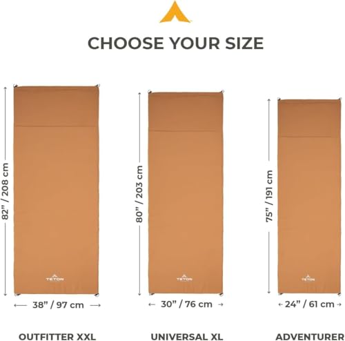 Teton Outfitter L Brown Camp Pad for Cots – Extra Thick Portable Sleeping Mattress for Adults, 75 x 24 inches