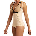 Recovery Panty-Length Post-Surgical Compression Girdle - High Back, Adjustable Bikini, Beige / Medium