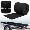 Timgle Boat Trailer Bunk Carpet - 12 in x 118 ft, 6mm Thick Black Marine Carpet