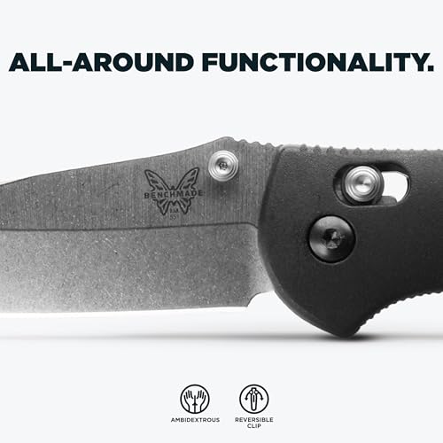 Black GriVory Drop-Point Knife with Plain Edge - Benchmade Griptilian